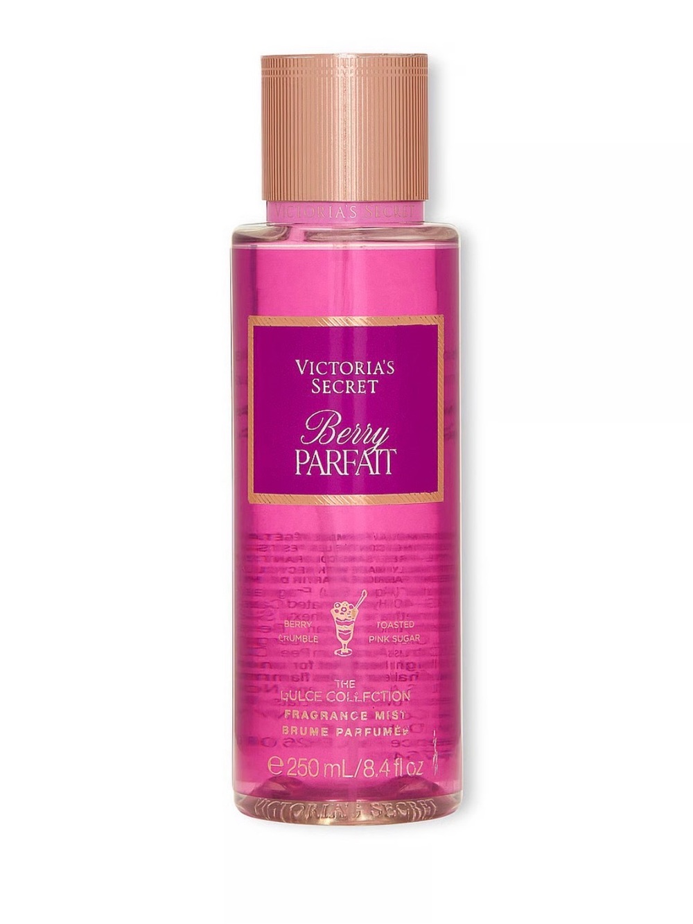 Victoria's Secret Berry Parfait Fragrance Mist - Pink with Rose Gold Cap